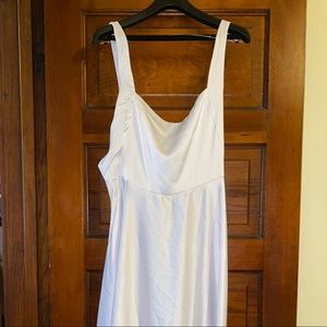 Vintage Silk Swing Dress with V-shaped Back